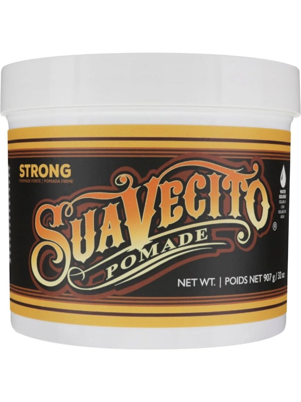 Suavecito Strong Hold Hair Pomade For Men, 32 oz - Medium Shine Water Based Wax